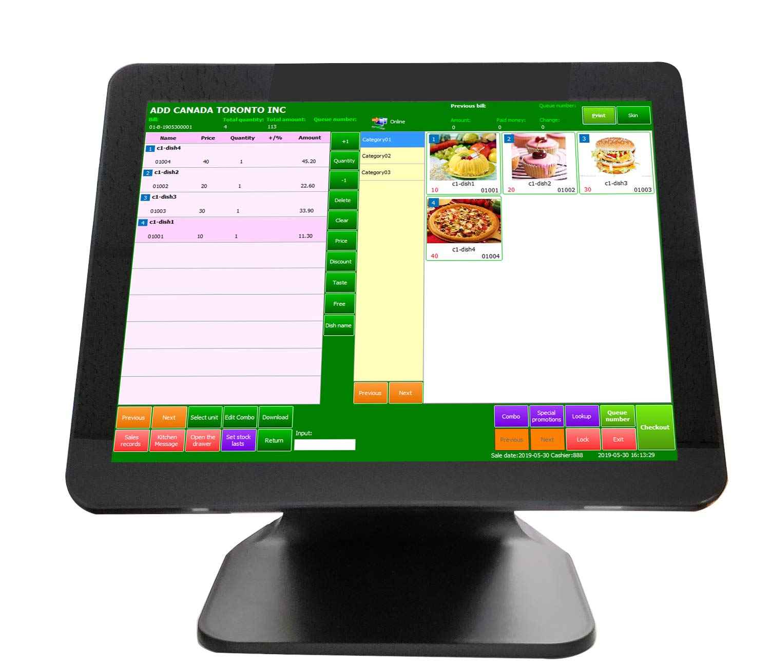 Buy Touch POS System For Restaurant  at cheap price