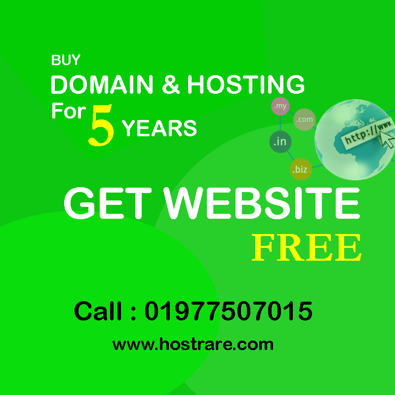 Buy Buy Domain Hosting for 5 Years Get Website Free  at cheap price